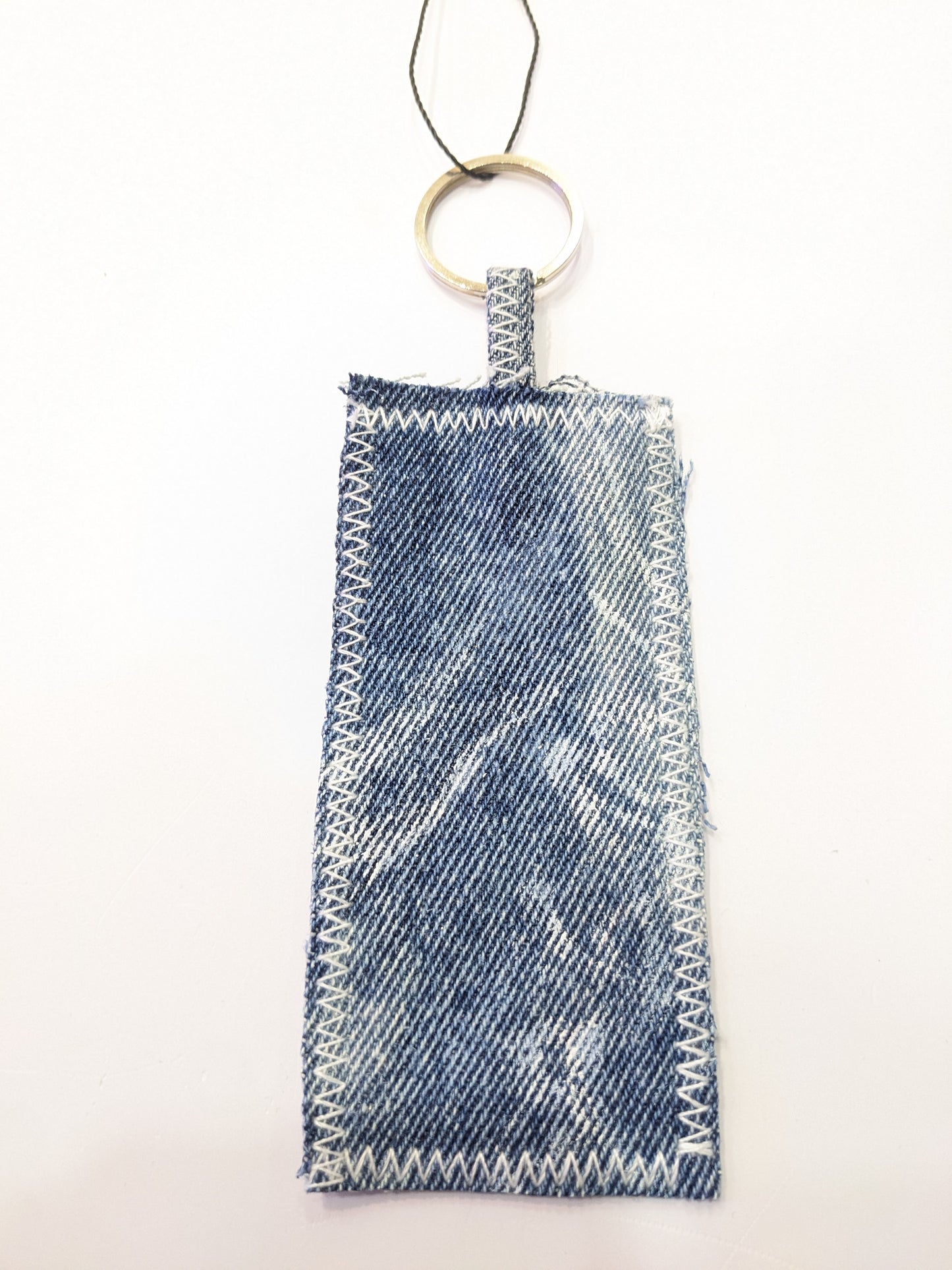 Upcycled Blue Denim Keychain