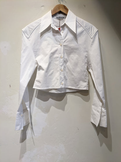 Zara Basic White Blazer Shirt