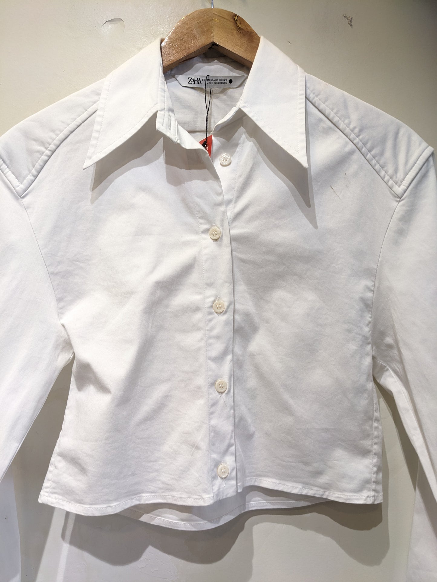 Zara Basic White Blazer Shirt