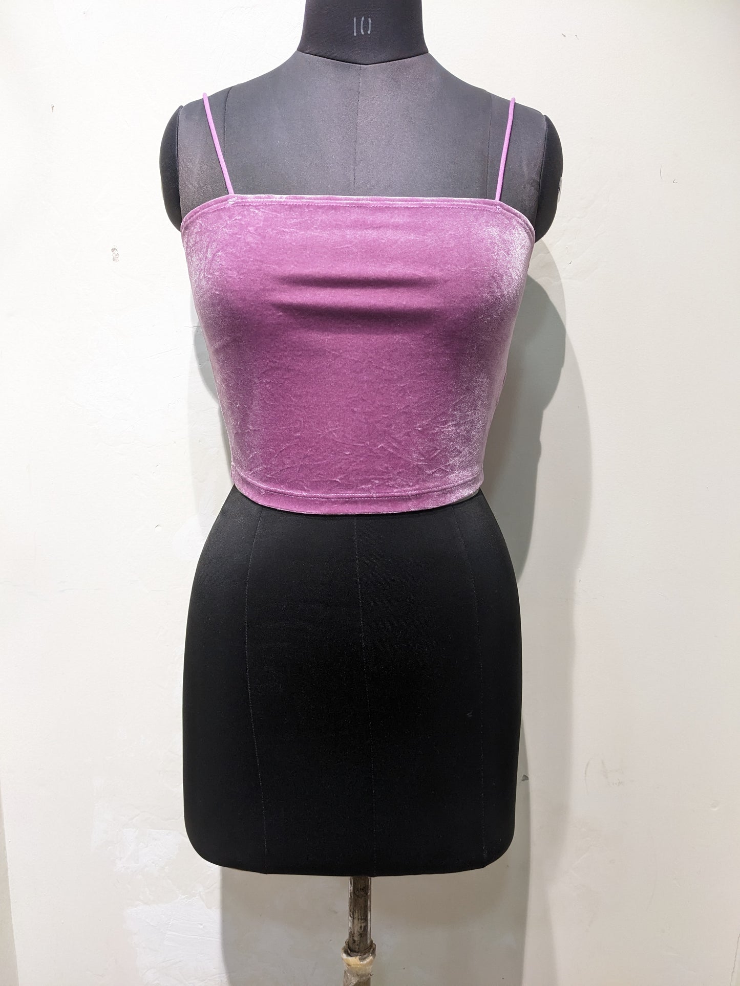 Shein Velvet Purple Crop top