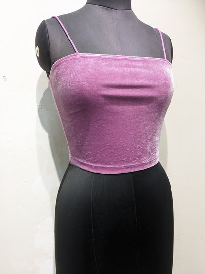 Shein Velvet Purple Crop top