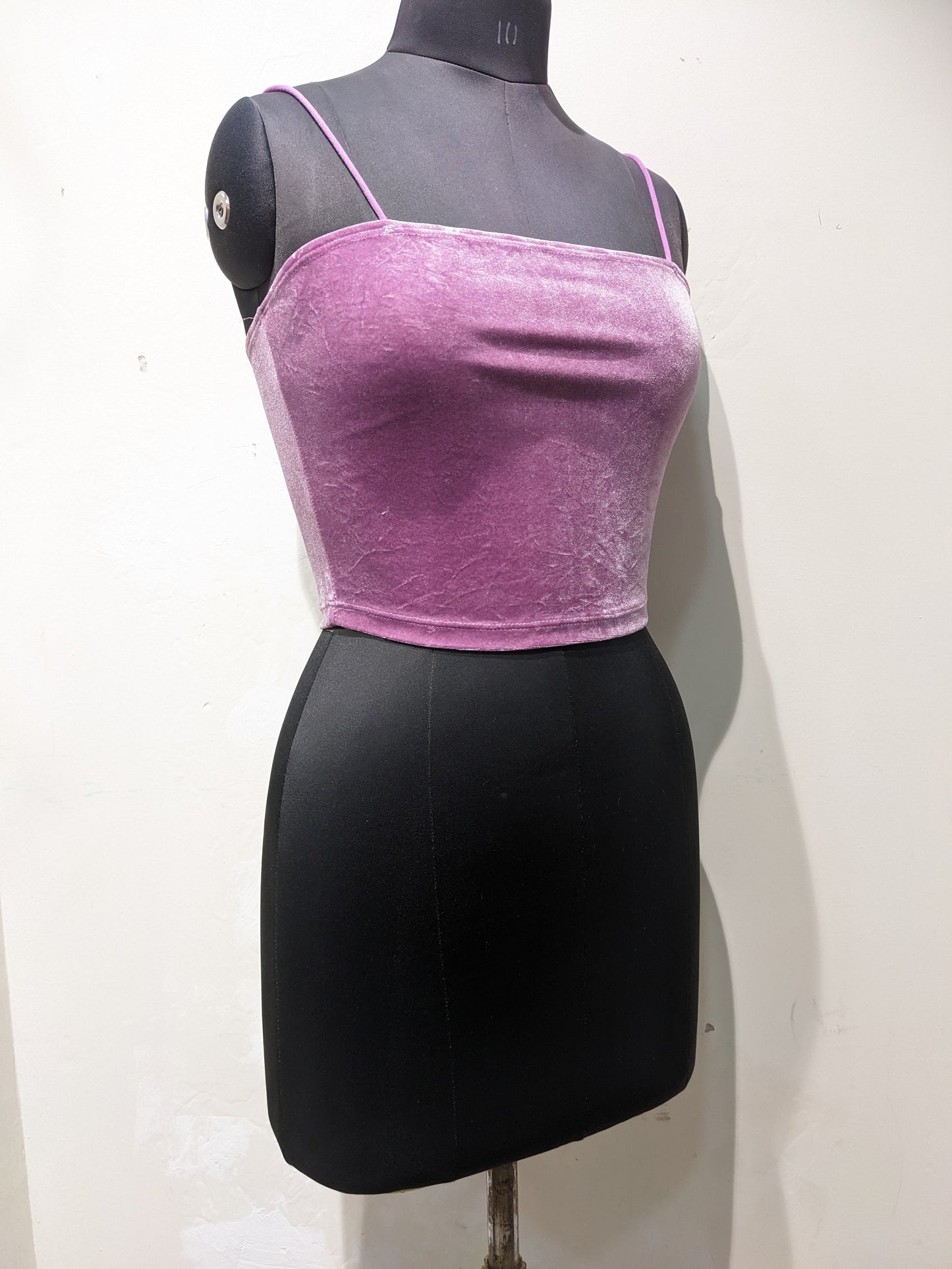 Shein Velvet Purple Crop top