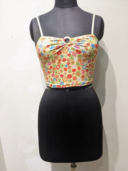 Shein Y2K Floral Crop Top