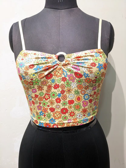 Shein Y2K Floral Crop Top