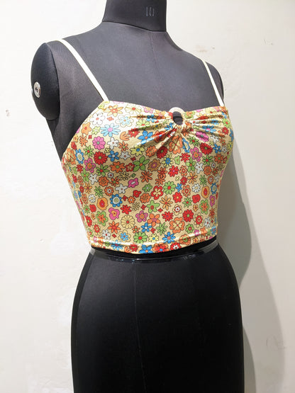 Shein Y2K Floral Crop Top