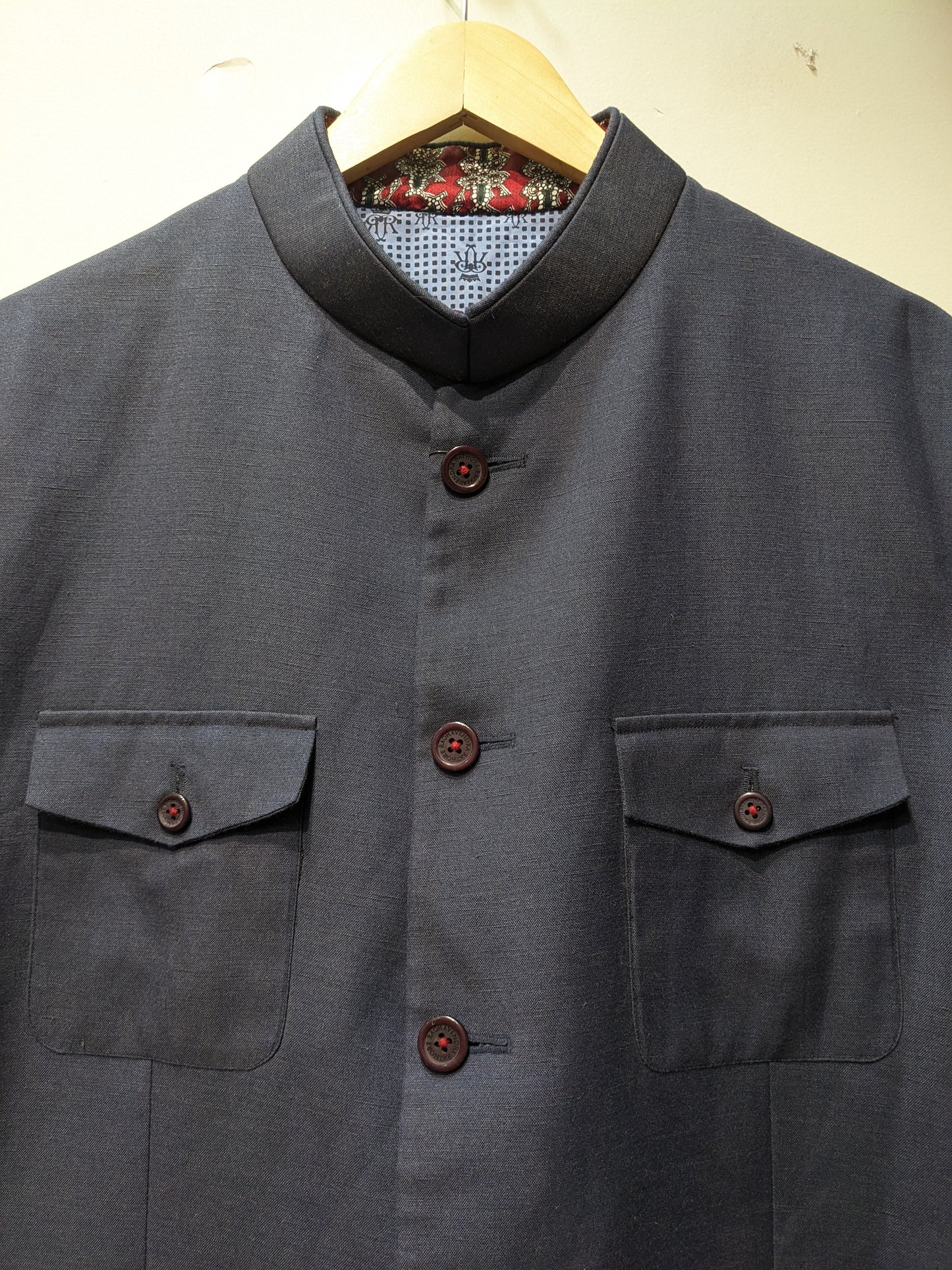 Raghavendra Rathore Blue Bandhgala Jacket