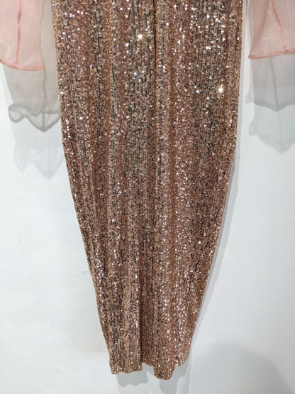 ZARA Gold Sequins Jumpsuit