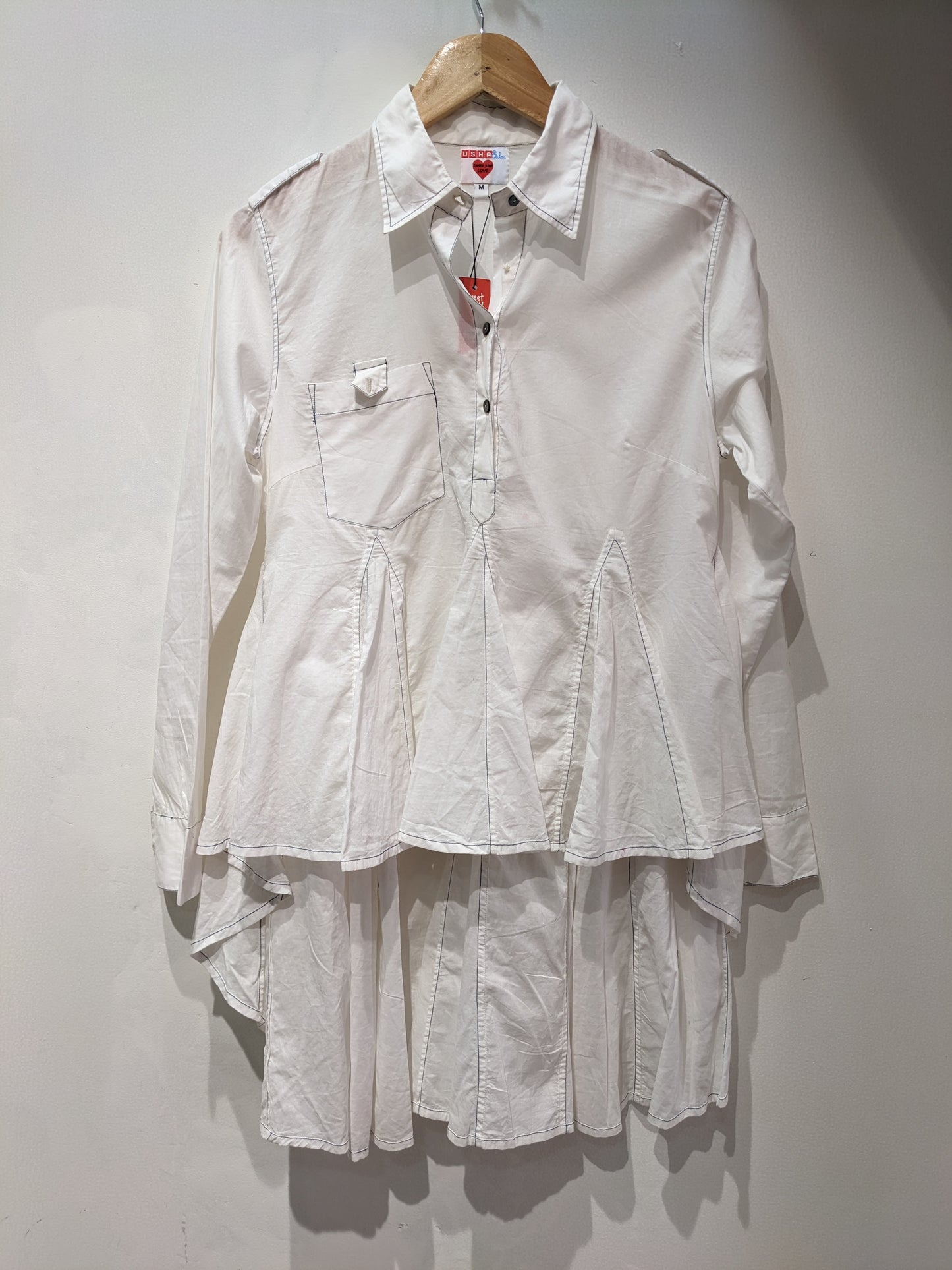 Usha Silai White Shirt Dress