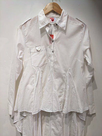 Usha Silai White Shirt Dress