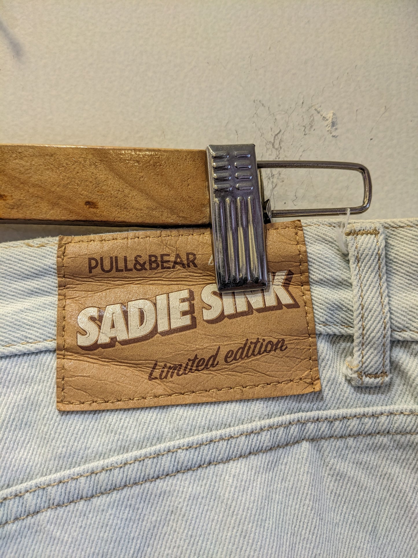 Pull & Bear Sadie Sink Light Denim Wide Leg Jeans