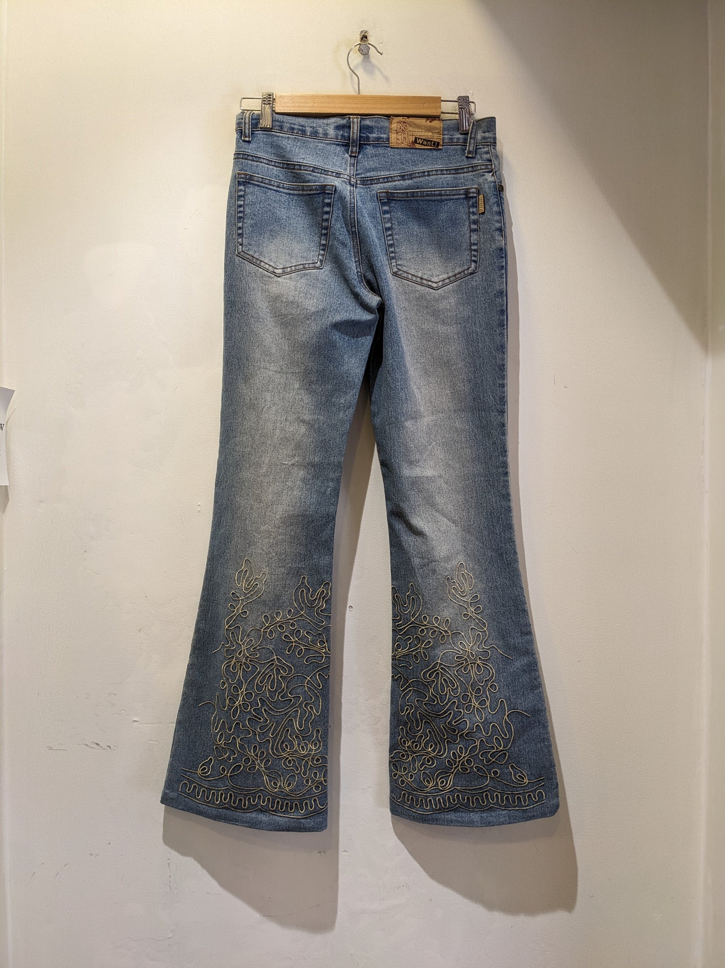 Y2K Denim Embroidered Flared Jeans