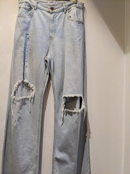 Pull & Bear Light Blue Straight Fit Jeans