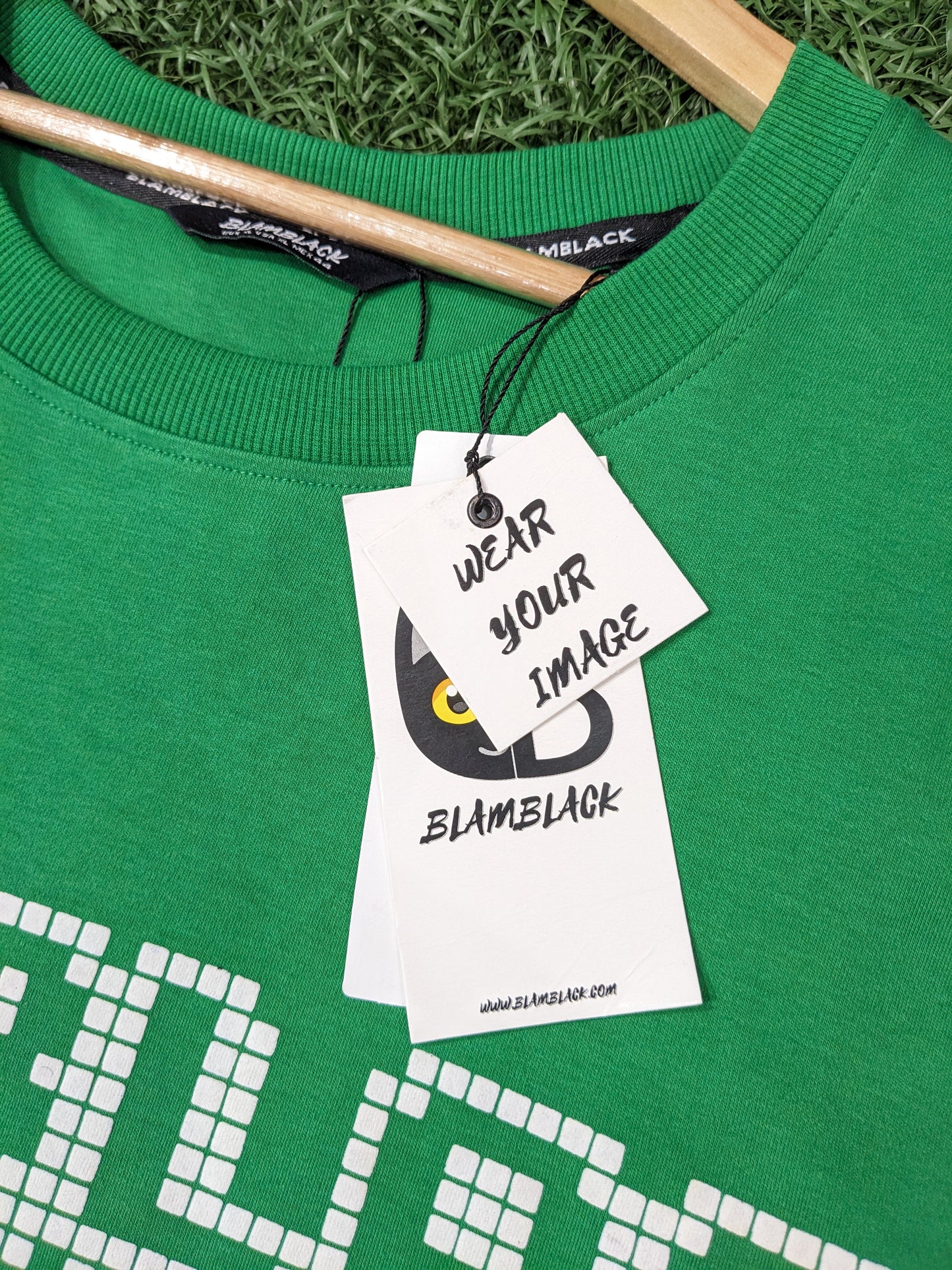 Blamblack Game On Green Tee