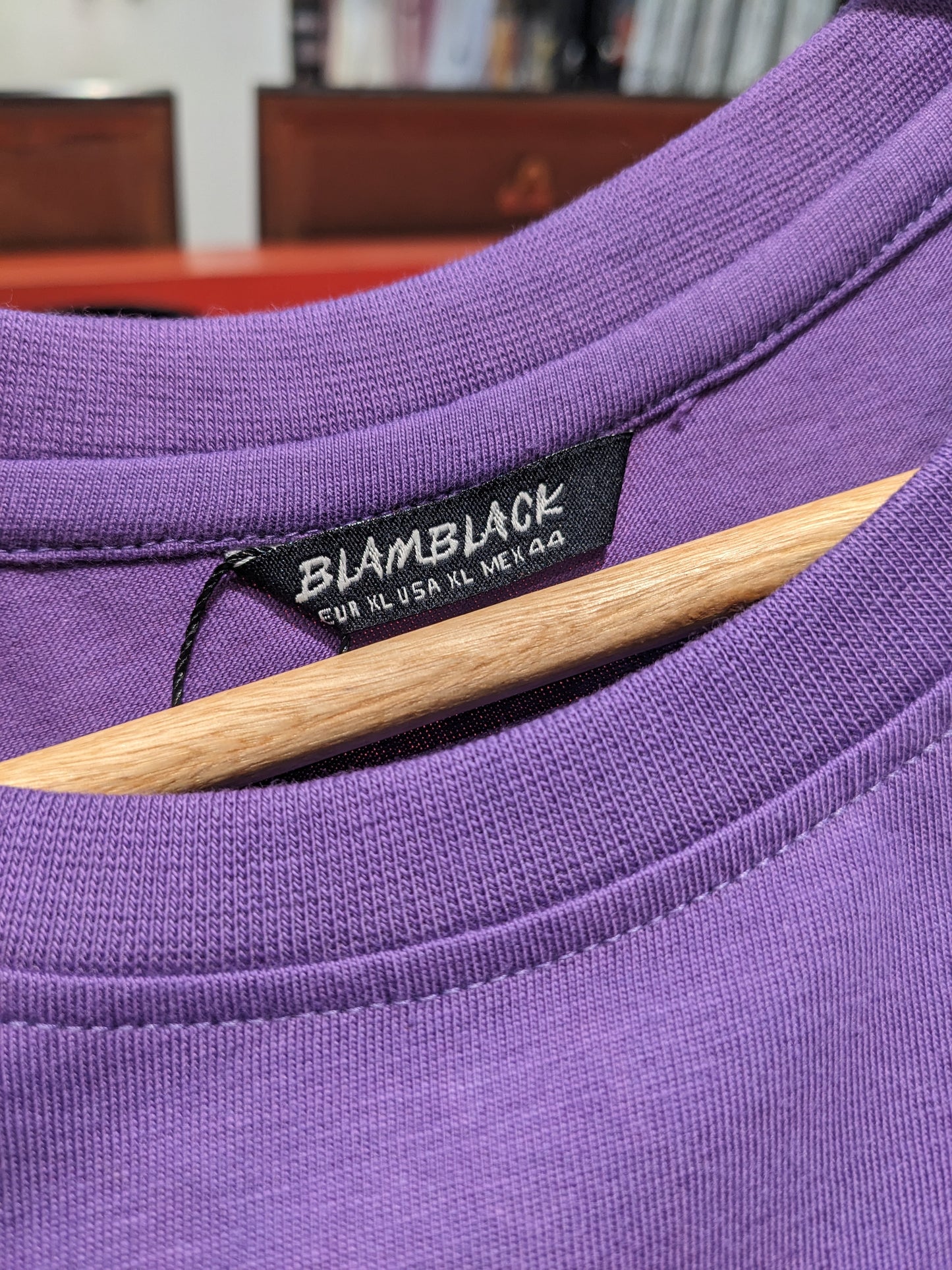 Blamblack Violet Relaxed Fit Printed Oversized Crew Tee