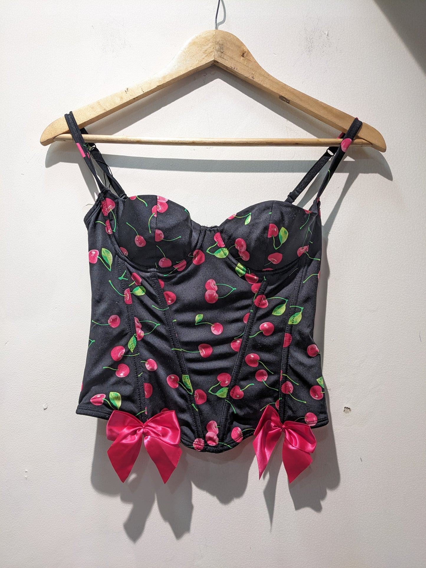 La Senza pink Cherry Corset with Bow Detailing