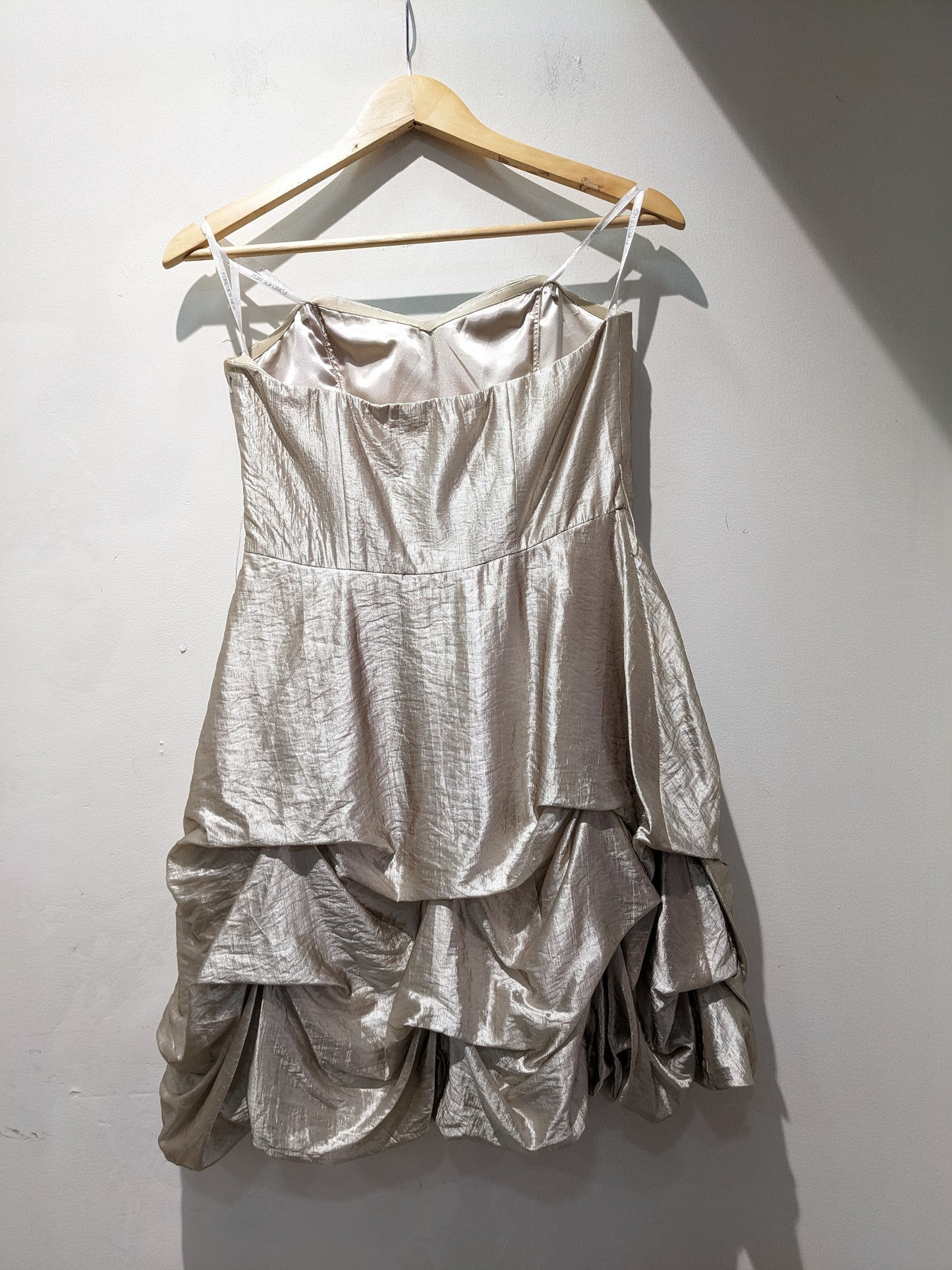 Forever New Greyish Silver Ballon Dress