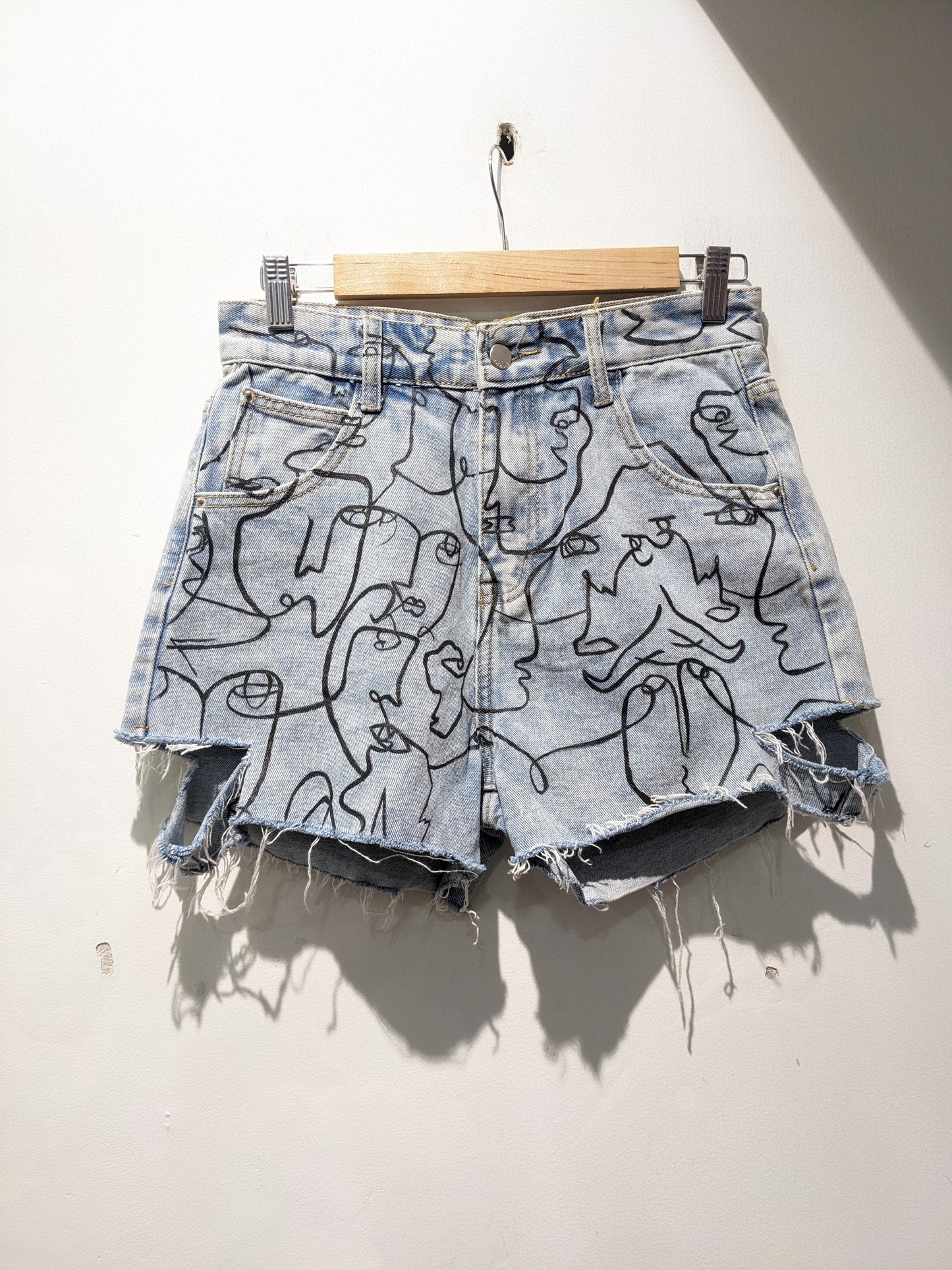 VALKYRE HAND-PAINTED DENIM Shorts