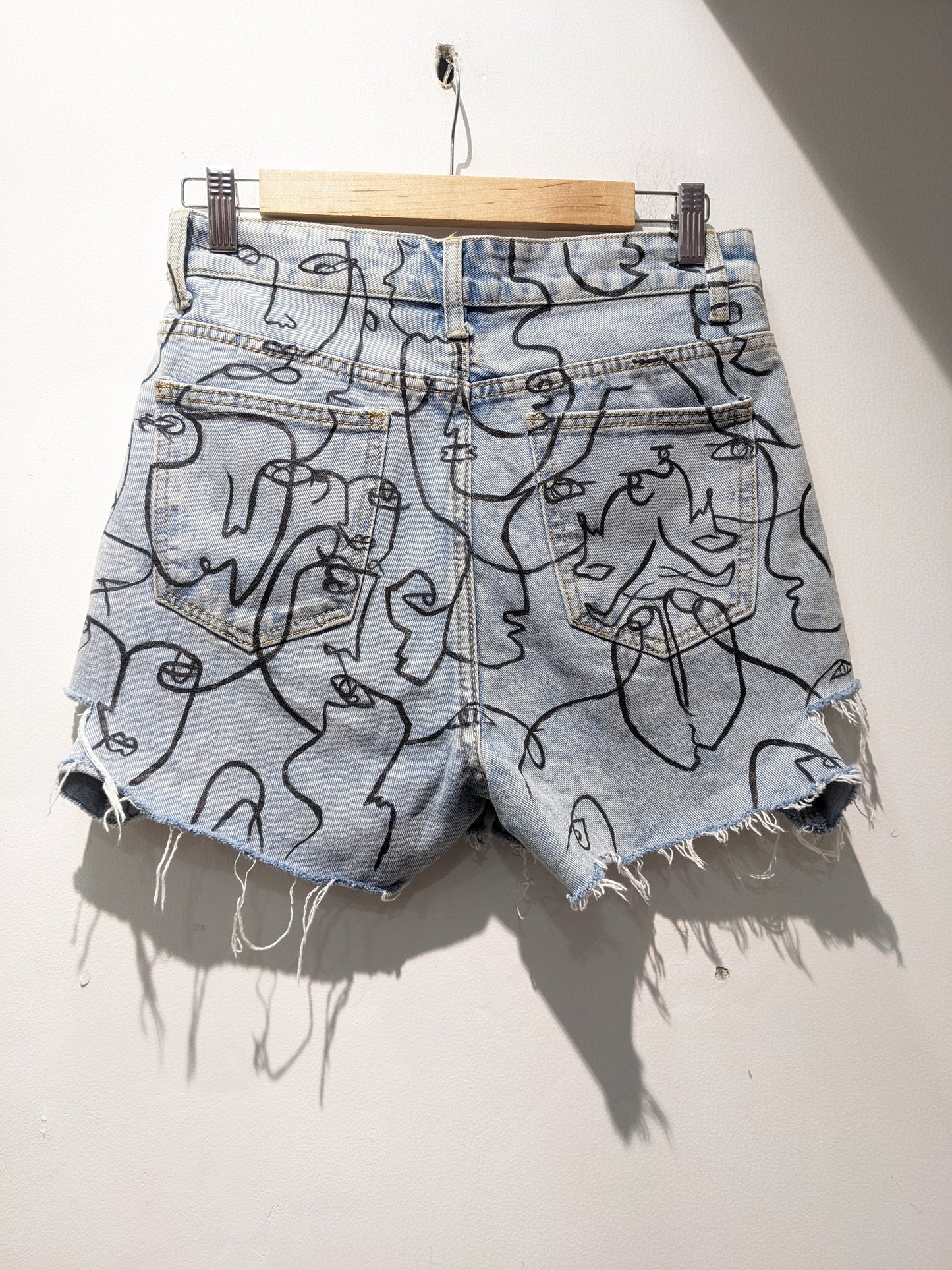 VALKYRE HAND-PAINTED DENIM Shorts