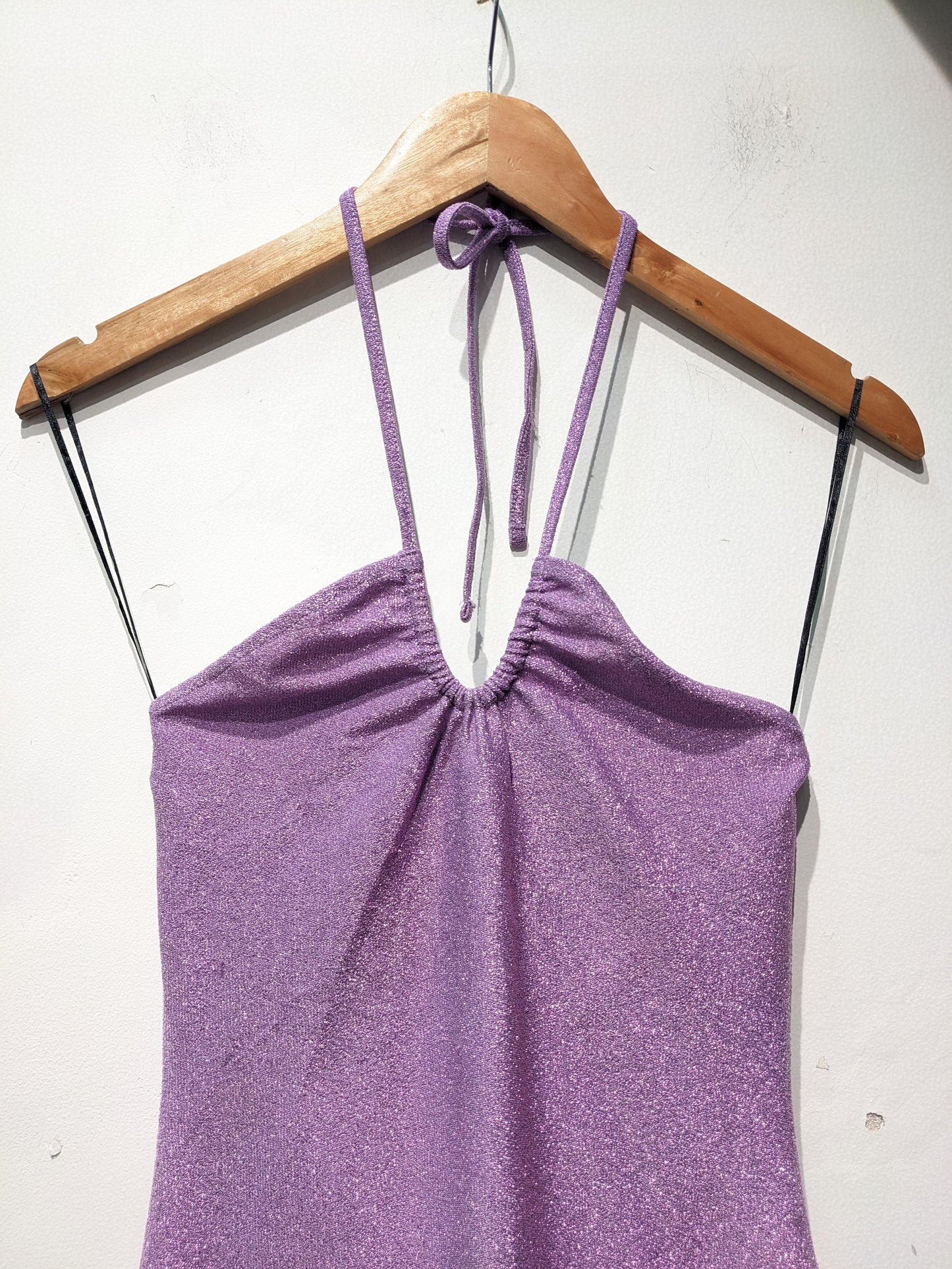 H&M Divided Lilac Shimmer Halter Neck Dress