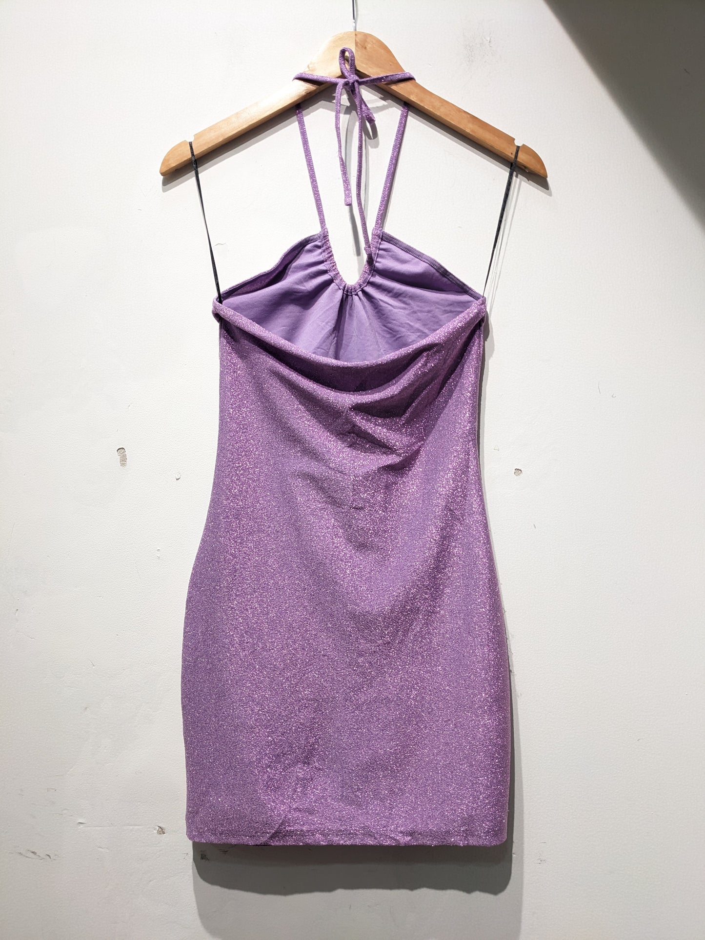 H&M Divided Lilac Shimmer Halter Neck Dress