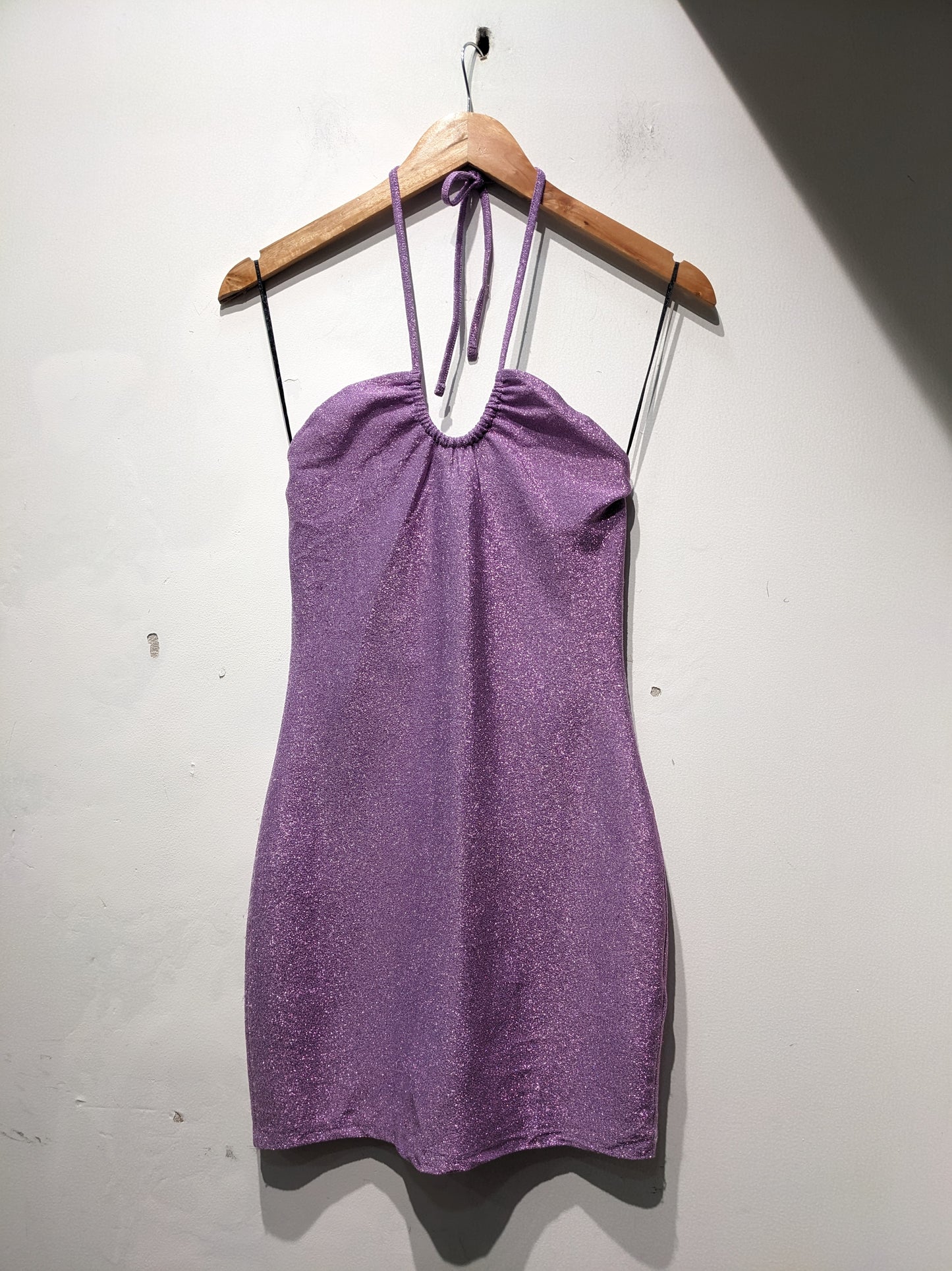 H&M Divided Lilac Shimmer Halter Neck Dress