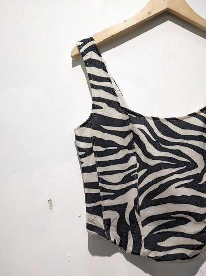 H&M Zebra Print Shimer Sleevless Top