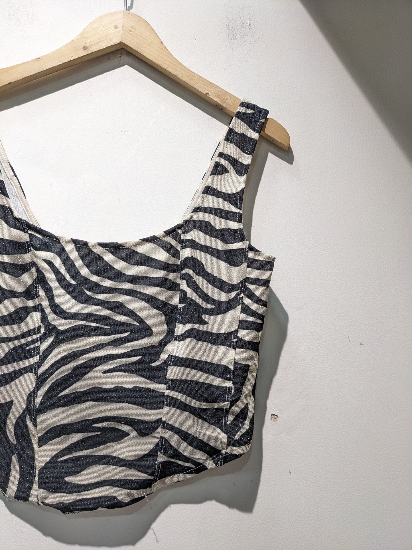 H&M Zebra Print Shimer Sleevless Top