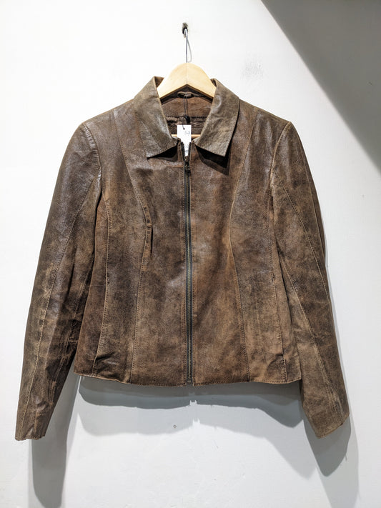 Rustic Brown Leather Jacket