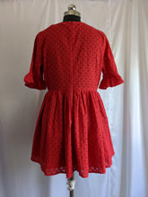 Load image into Gallery viewer, How When Wear Red Broderie Dress With Frill Sleeve
