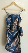 Load image into Gallery viewer, URBAN OUTFITTERS Juliette Blue Floral Wrap-Around Mini Dress
