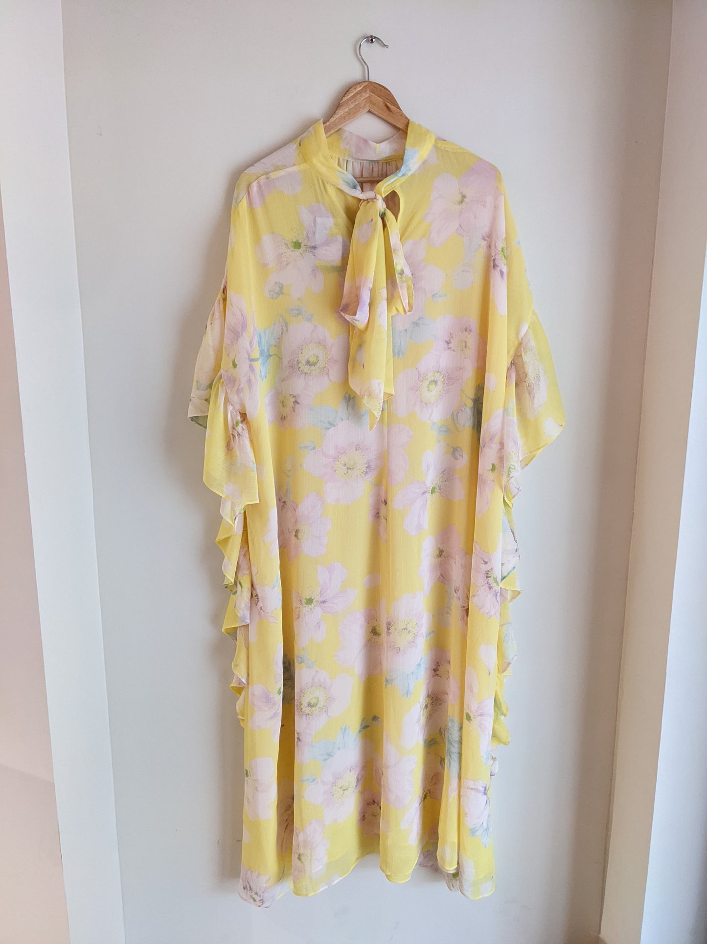 H&M Flounced Floral Kaftan Dress