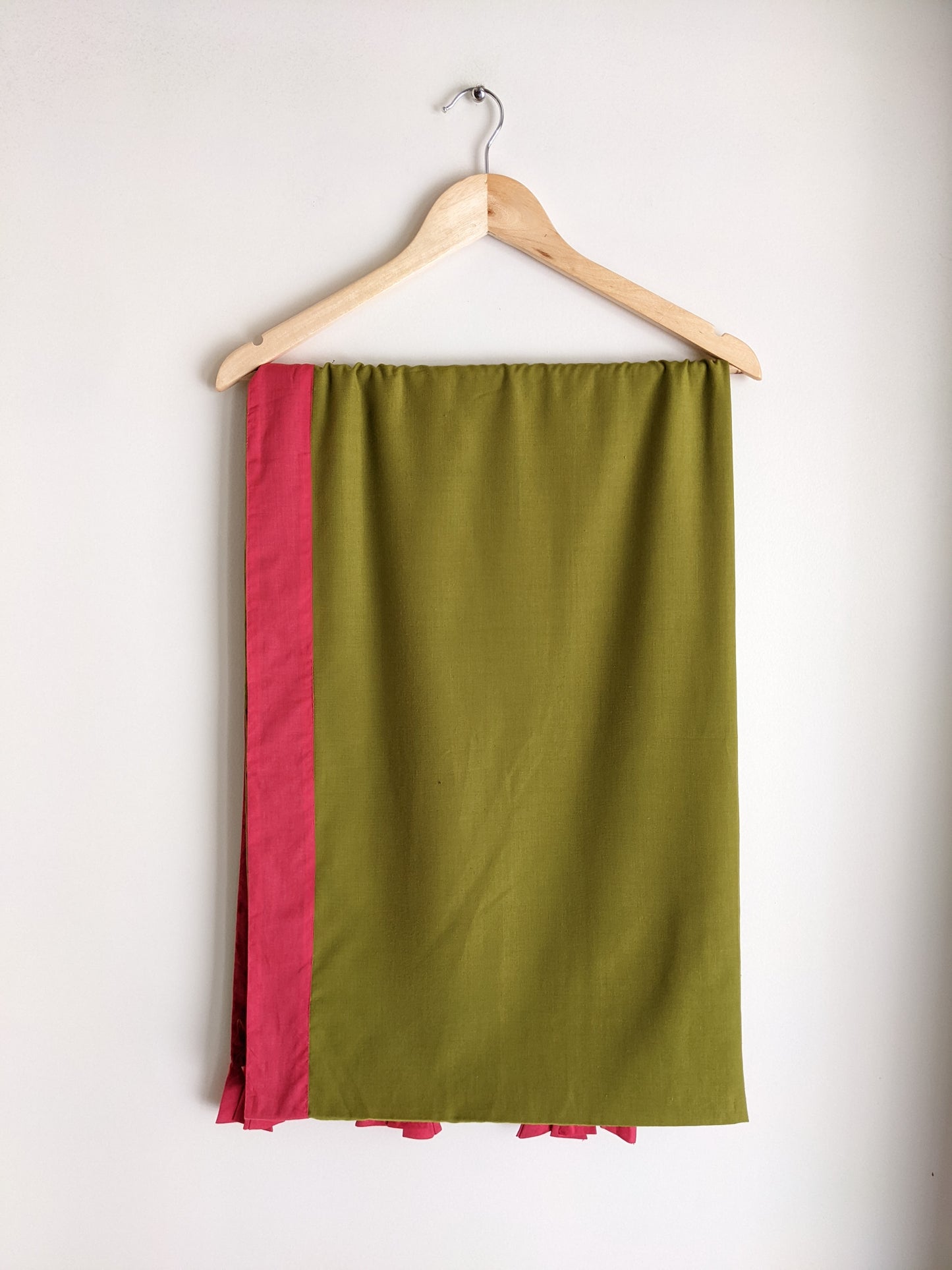 Lime Green dupatta with Pink Border