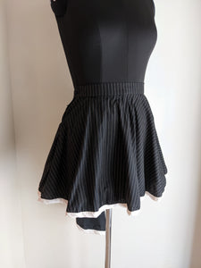 Black White High low Skirt