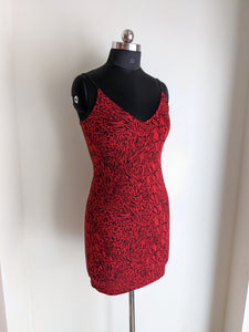 H&M Red Animal Print Short Dress