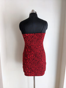 H&M Red Animal Print Short Dress