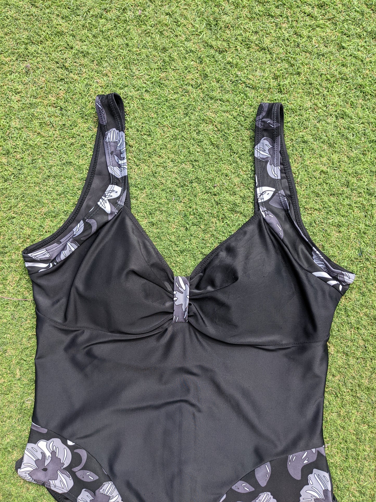 Black Printed Swimwear
