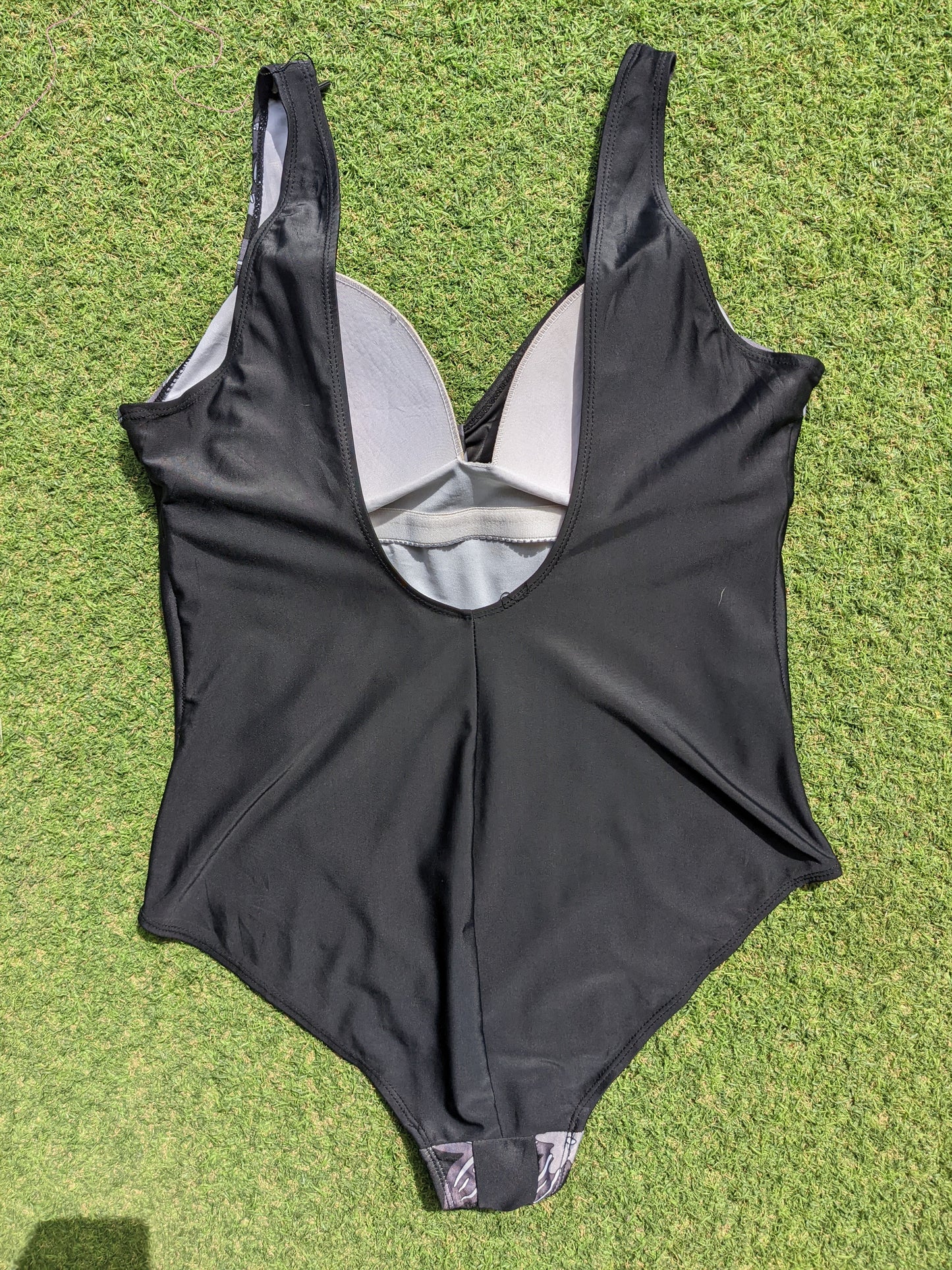 Black Printed Swimwear