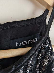 bebe Black Embroidered Jumpsuit