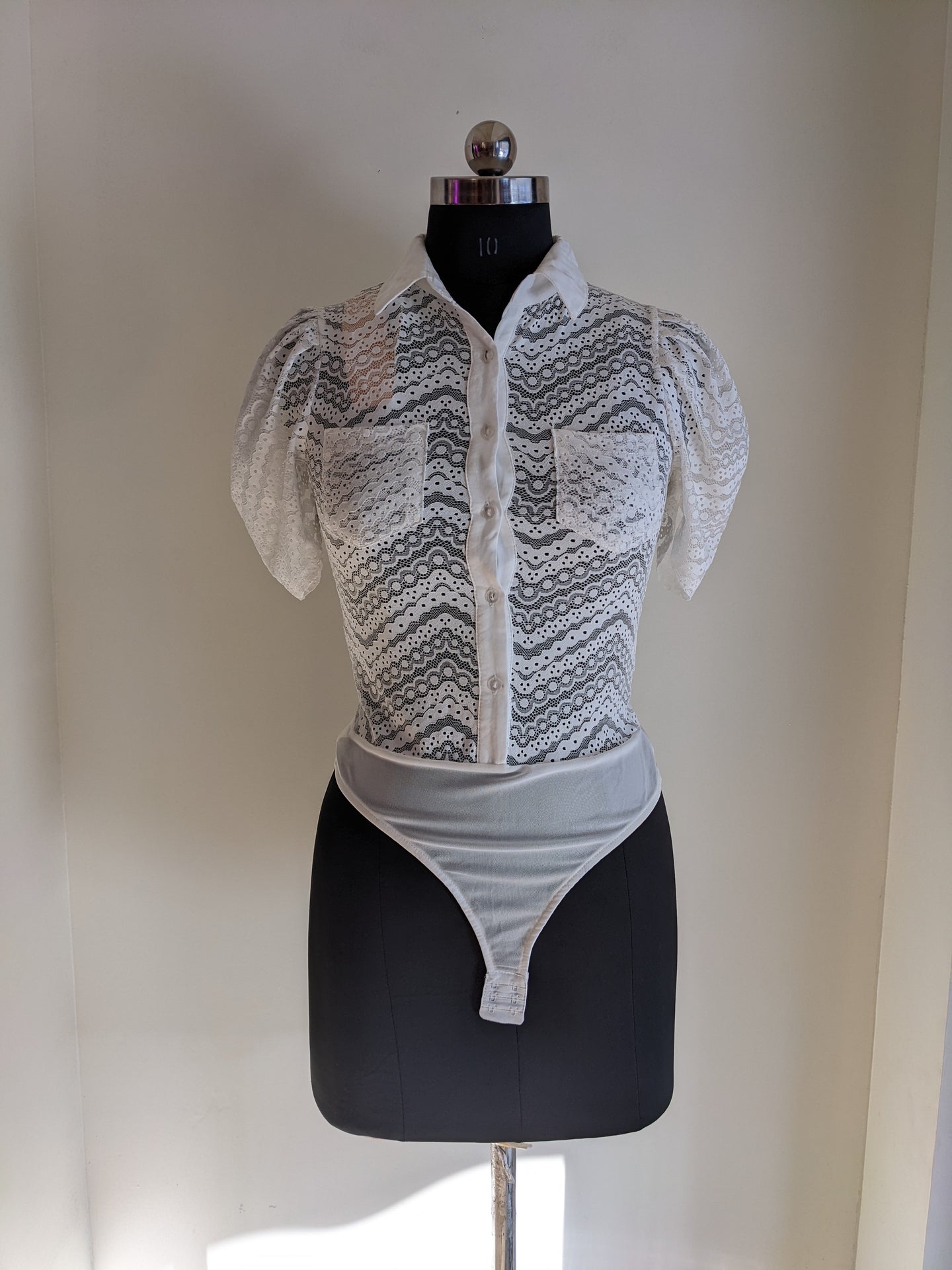 GIORGIA White Lace Bodysuit