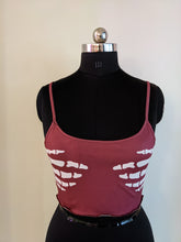 Load image into Gallery viewer, Skull Print Pink Crop Top
