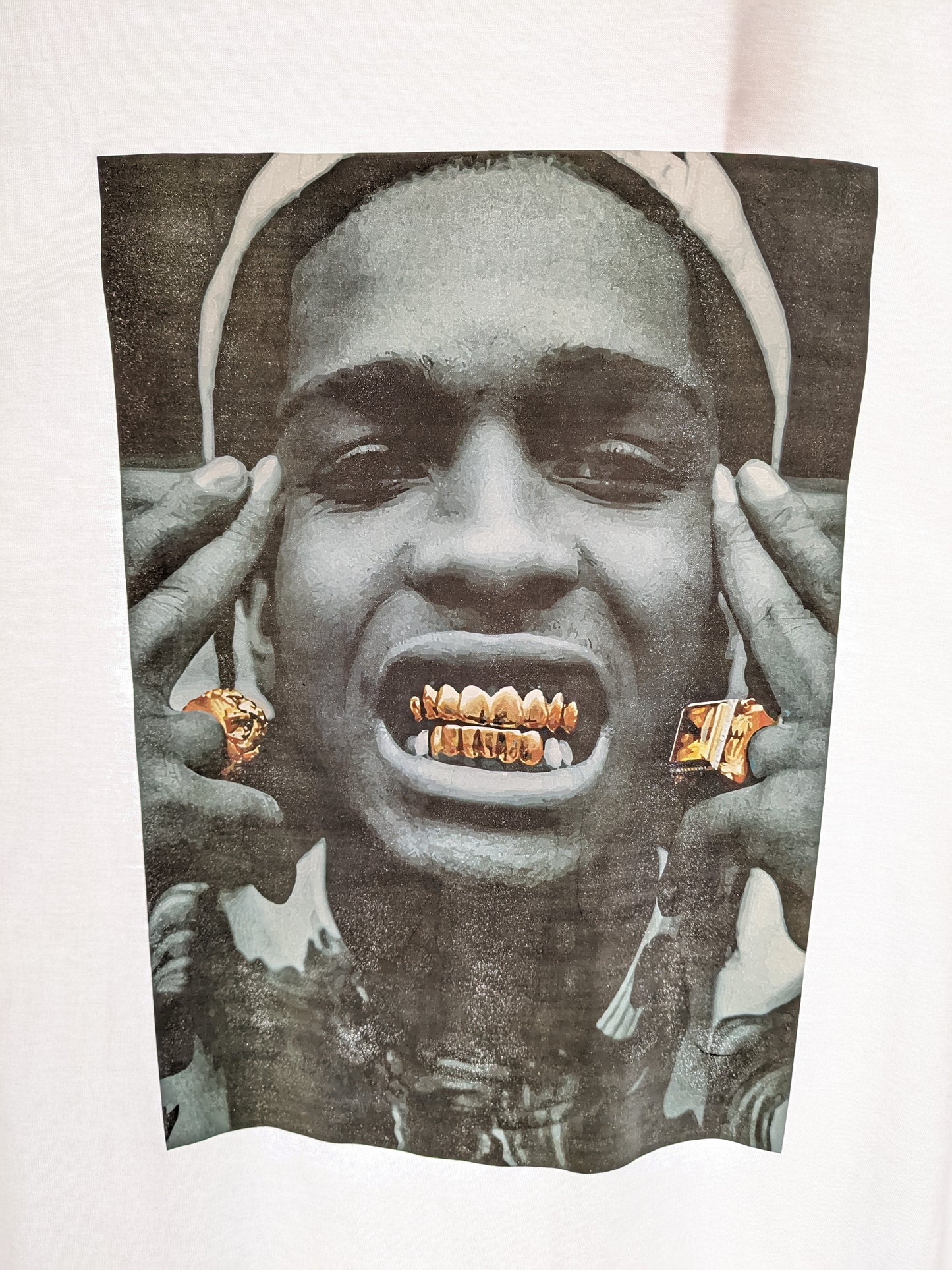 ASAP Rocky Print White Tee