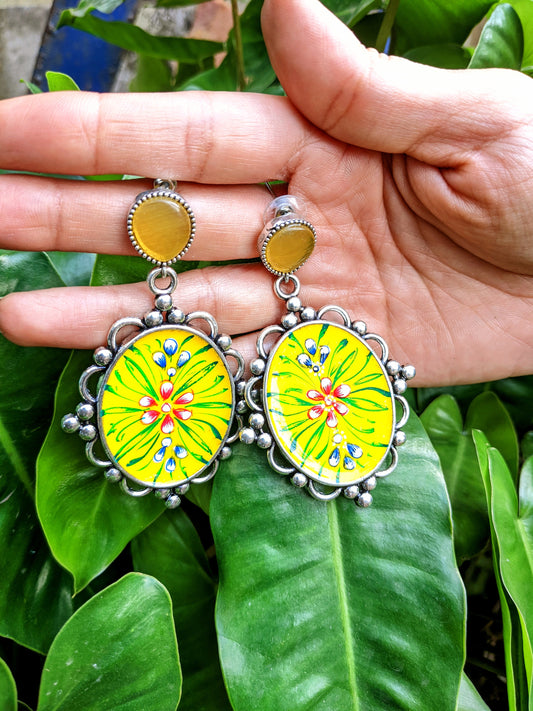 Indian Earrings ( Yellow)