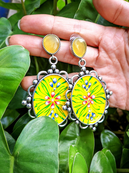 Indian Earrings ( Yellow)