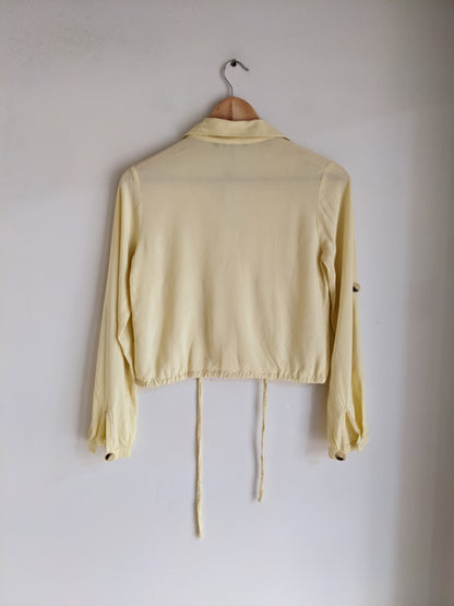 Nuon Yellow Cropped Jacket