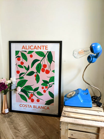 Alicante Costa Blanca Apple Print Poster