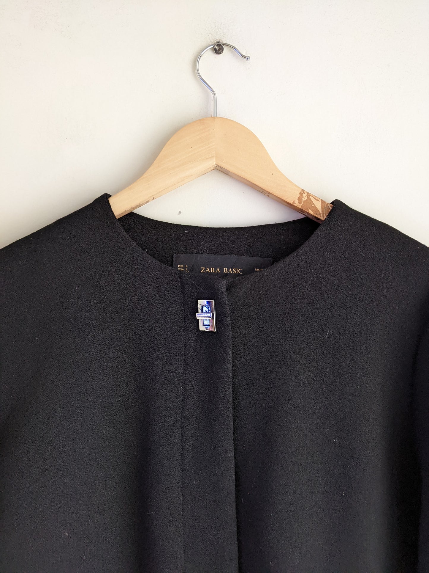 Zara Basic Black Snap Button Jacket