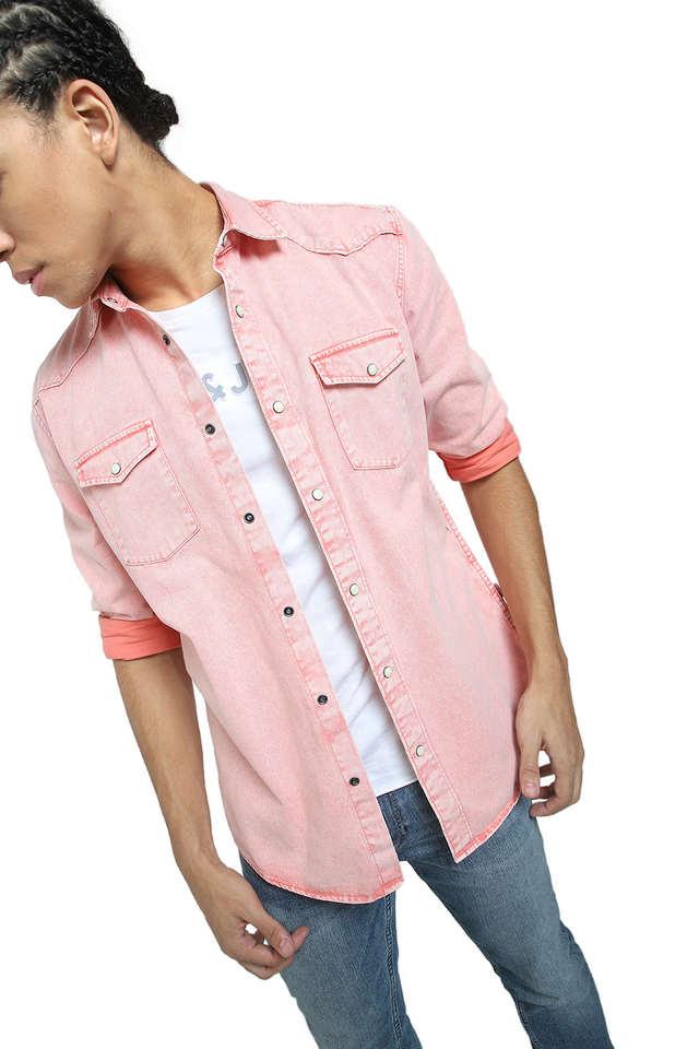 Jack & Jones Peach Denim Shirt