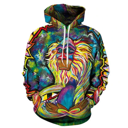 Meditating Rafiki Unisex Hoodie - Electro Threads