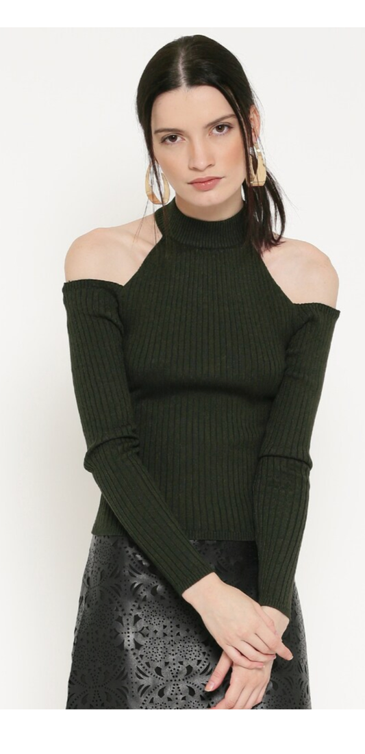 F21 Olive Green Top