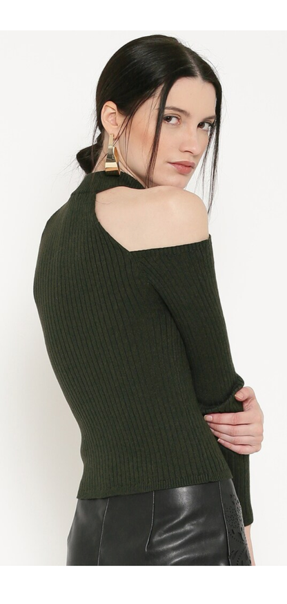F21 Olive Green Top